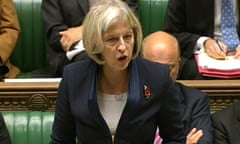 Theresa May speaking in the House of Commons