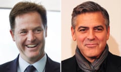 Nick Clegg and George Clooney