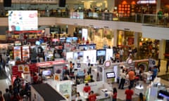 Mall in the financial district of Makati in Manila, Philippines.