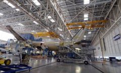 An Airbus A350 in final assembly. Photo: Reuters/ Regis Duvignau