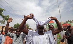 Anti-government protesters in Sudan.2013. Omar al-Bashir