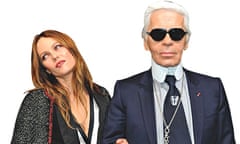 Vanessa Paradis and Karl Lagerfeld