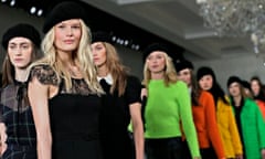 Ralph Lauren’s Polo line featured bright sweaters and geometric south-western jackets 