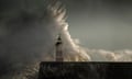 Storms And Strong Winds Batter UK Coastal Areas