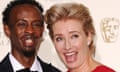 Barkhad Abdi and Emma Thompson.