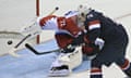 US Tj Oshie scores past Russia's goalkee