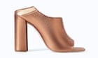 Trail Metallics: Metallics - bronze high heel peep toe high heel by Zara