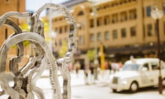 Hay Street in the heat haze of the Perth festival.