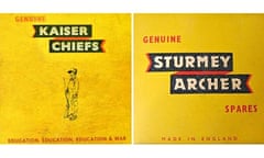 Kaiser Chiefs album cover and Sturmey Archer bicycle repair kit 