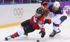 It's been physical between the USA and Canada in the final of the women's hockey tournament in Sochi.