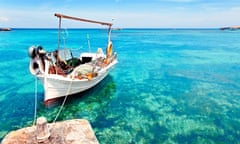clear blue waters off Formentera