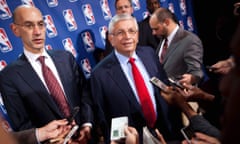 Adam Silver (L) has replaced David Stern (R) after a busy, controversial tenure as NBA Commissioner.