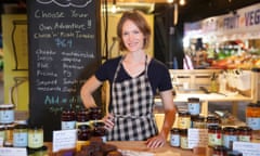 Karah Horgarth, who runs Pickle in the Middle in Adelaide Central Market. The stall sells pickles and toasties.