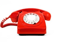 Classic vintage red telephone