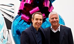 Larry Gagosian, right, with Jeff Koons.