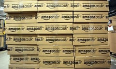 Amazon boxes stacked