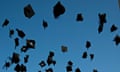 Mortarboards in the air