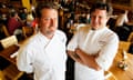 Chef Donald Link (left) and Chef Stryjewski Stephen at Cochon restaurant in New Orleans, Louisiana. 