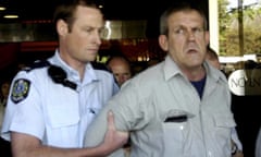 Bradley John Murdoch is arrested by police in Adelaide in 2003.