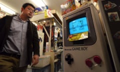 A large mock-up of the Game Boy at a videogame shop in Tokyo. AFP PHOTO / Yoshikazu TSUNOYOSHIKAZU TSUNO/AFP/Getty Images