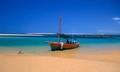 A Dhow at the Bazaruto Archipelago, Mozambique.