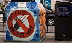 A knife bin stands on one of London's streets.. Image shot 2008. Exact date unknown.