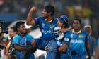 Kumar Sangakkara, centre, is carried by his team-mates after Sri Lanka beat India in WorldT20 final.