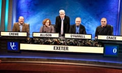 'I'd been handed my big chance, and blown it' …John Crace, far right, on University Challenge.