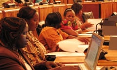 Rwanda's parliament is the first in the world where women hold a majority.