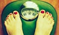 Feet on weighing scales