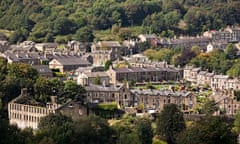 Haworth village hillside houses, Yorkshire