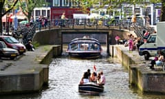 Amsterdam. Canal cruise tour boat 