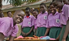 Making reuseable sanitary pads in rural Uganda