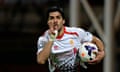 Liverpool's Suarez celebrates after scoring 