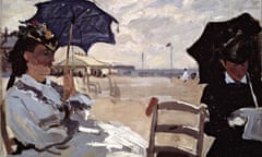 Claude Monet The Beach at Trouville (1870) 