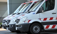 Ambulances outside an ED in Melbourne