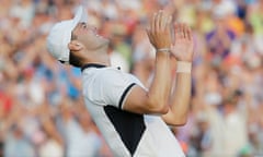 Martin Kaymer celebrates his victory in the US Open