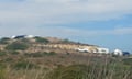 A tent in the area of Praia da Luz where the search is taking place
