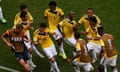 Colombia celebrate against Ivory Coast