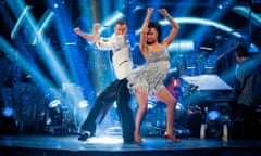 Natalie Gumede and Artem Chigvintsev performing on the BBC's Strictly Come Dancing in December 2013.