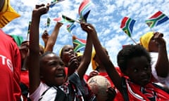 Children on Robben Island off Cape Town, South Africa