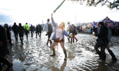 It's raining again, Glastonbury 2014.