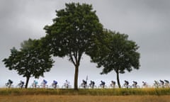 The riders cycle through rural France during the 7th stage of the Tour de France.