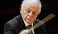 Lorin Maazel, music director of the New York Philharmonic during a rehearsal in Seoul, South Korea.