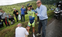 Alberto Contador abandons on stage 10 of the Tour de France.