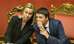 Federica Mogherini and Renzi