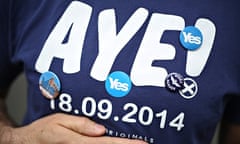 Yes Scottish referendum voters in Glasgow