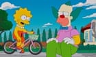 Lisa and Krusty in The Simpsons.