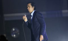 Musician Nick Cave and the Bad Seeds performs onstage