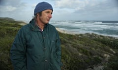Tim Winton on the beach near Albany, Western Australia.